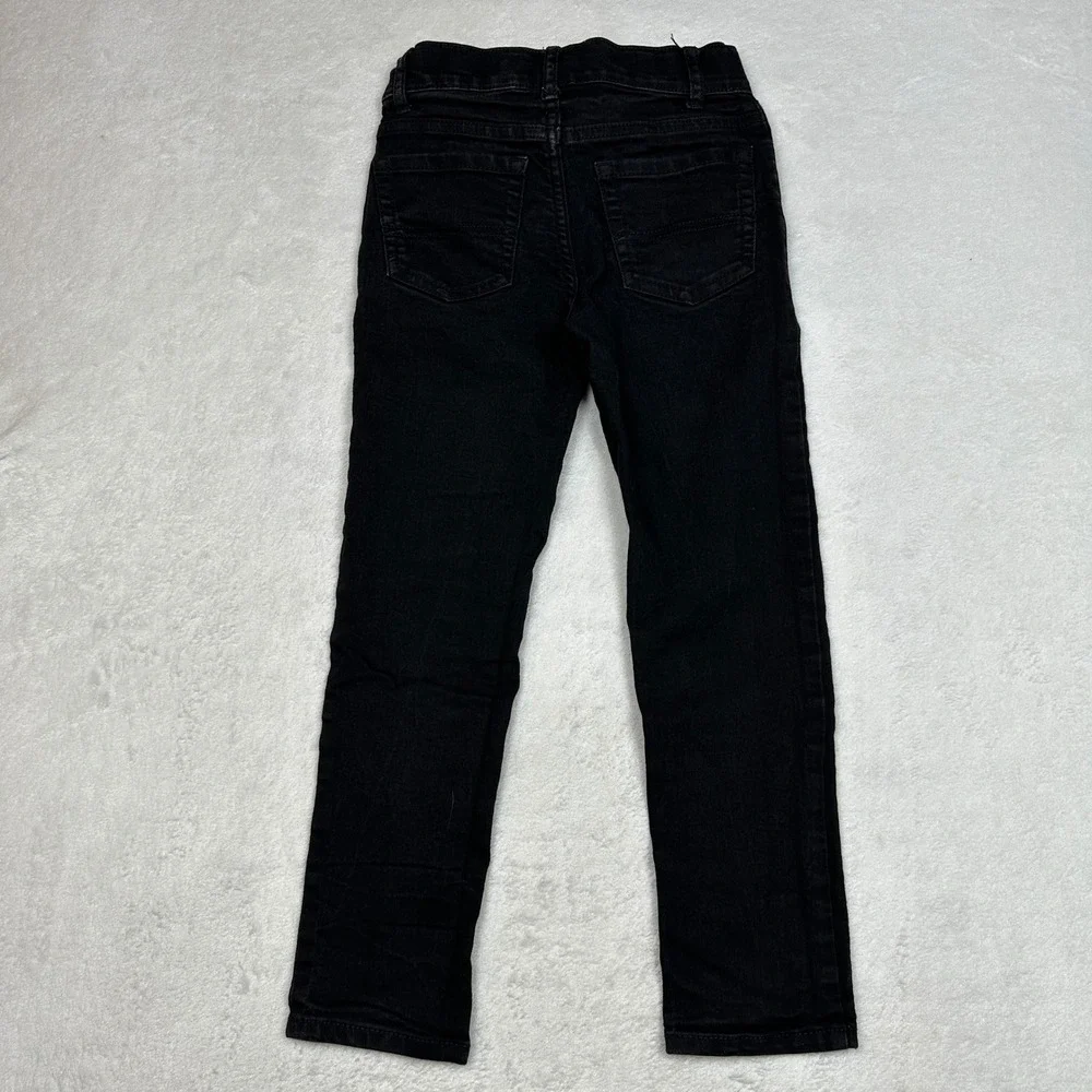 The Childrens Place Boys Plaid Flannel Shirt 5T and Black Skinny Jeans 6 Set